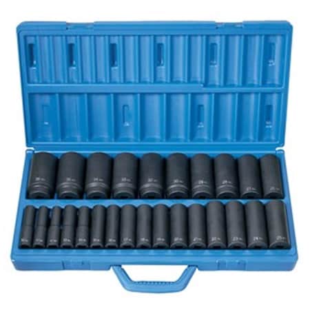 Light House Beauty 1/2 Inch Drive 26 Pieces Deep Length Metric Master Set LI2571887